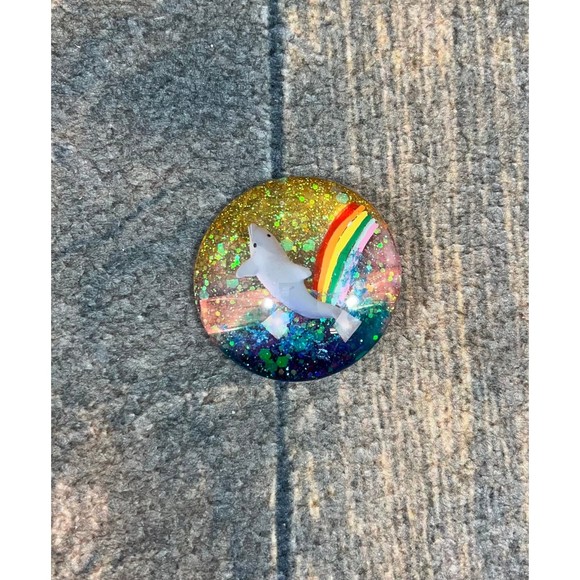 Twin Clips Handmade Dolphin Bubble Aquarium Hair Clip! - Picture 1 of 4